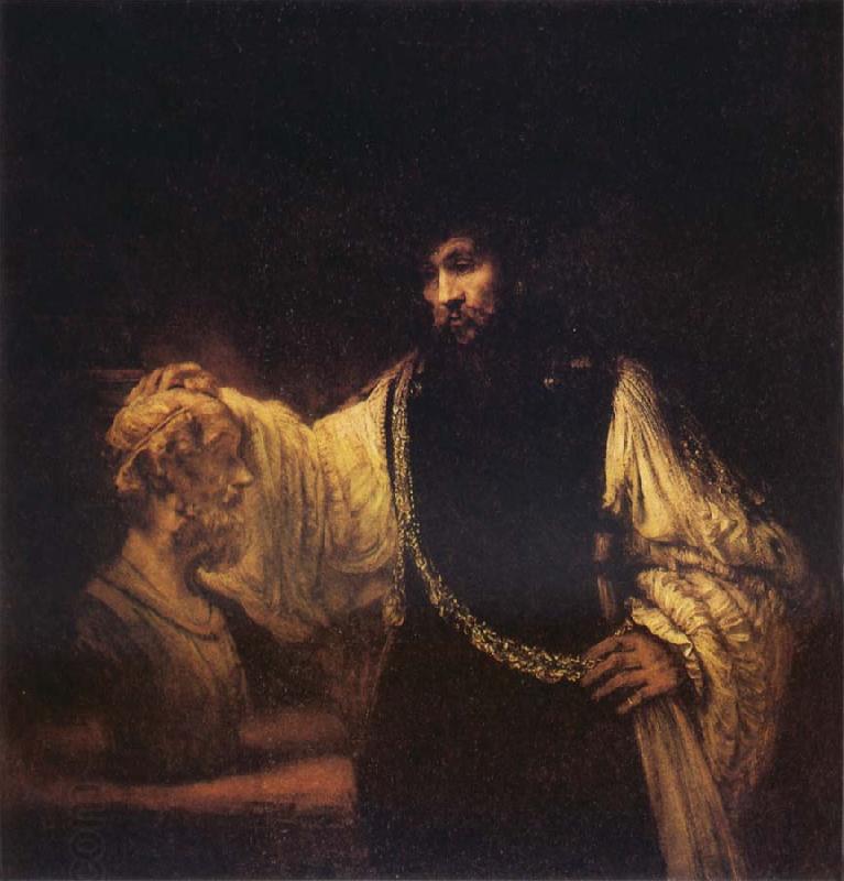 REMBRANDT Harmenszoon van Rijn Aristotle Contemplating the Bust of Homer